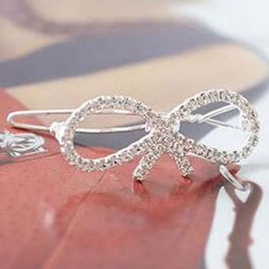 Fashion Women Girls Crystal Rhinestone Butterfly Barrette Hair Clip Hairpin Gift