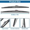 Front Windshield Wiper Blades, 12in/30.48cm Stainless Steel Polished Windshield Wipers Universal Quiet Wiper Blades for Auto Car