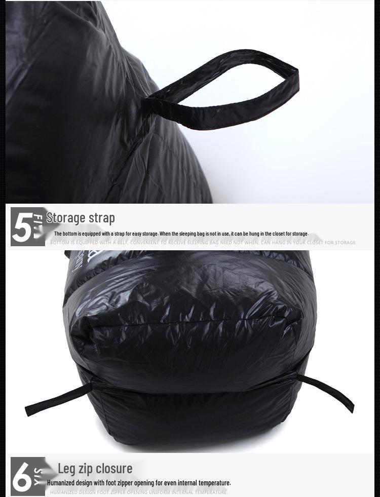 Adult Mummy Sleeping Bag -25°F for Camping and Travel, Duck Down