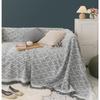 Solid Color Cotton Thread Blanket Simple Cushion Ins Wind Sofa Cover Double-Sided Available  Four Seasons Fashion Lunch Blanket