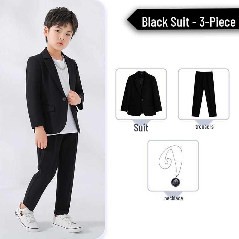 Stylish Boys' Spring/Autumn Suit - Trendy Korean-Style Casual Outfit for Kids