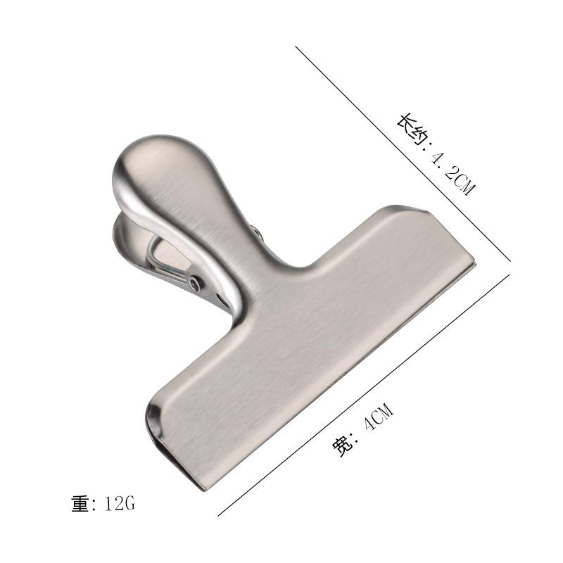 8/4pcs Stainless Steel Sealing Clip Food Snack Sealing Pocket Clip Vacuum Fresh-keeping Clip Kitchen Storage Gadgets Tools
