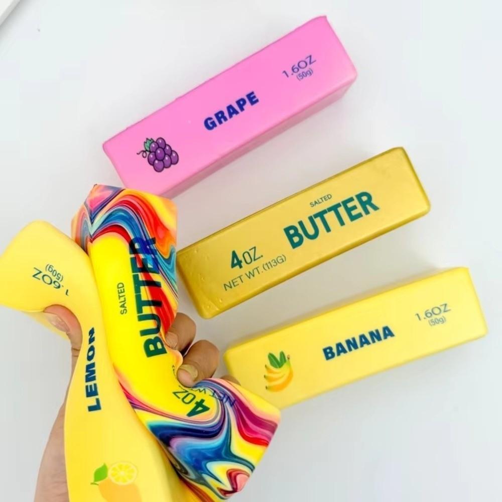 Stress Relief Squeeze Butter Toy Slow Rebound Simulated Butter Pinch Toy Relaxing Gift