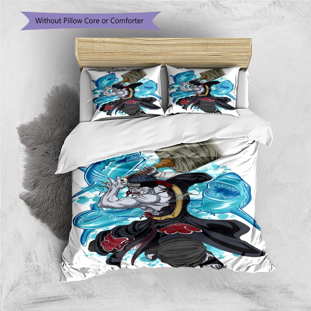 Cartoon Pattern Bedding Quilt Set Quilt Cover Pillowcase Home Decoration Birthday Gift (1 * Duvet Cover + 2 * Pillowcase, Without Core)