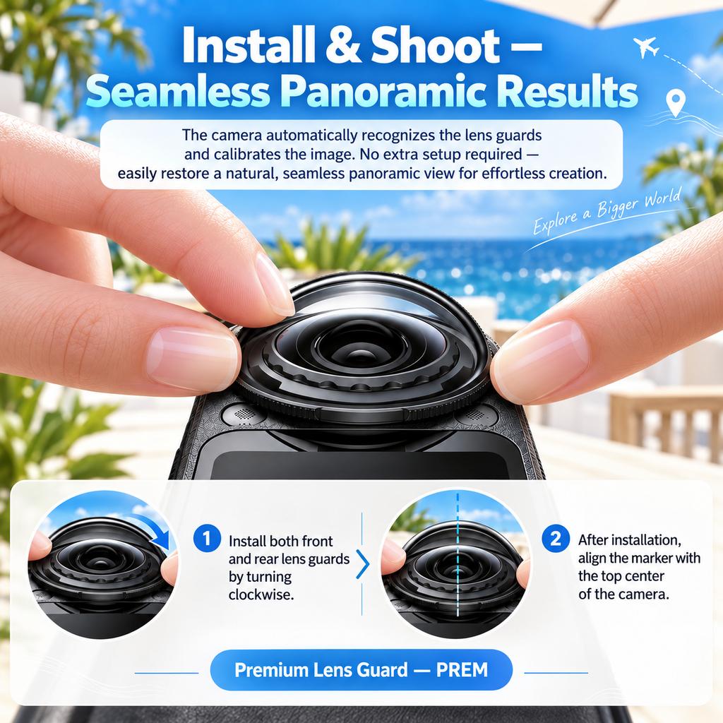 Tempered Glass Lens Protector for Insta360 X6 Premium Lens Guard HD Clear 10H Hardness Anti Scratch Optical Camera Accessories