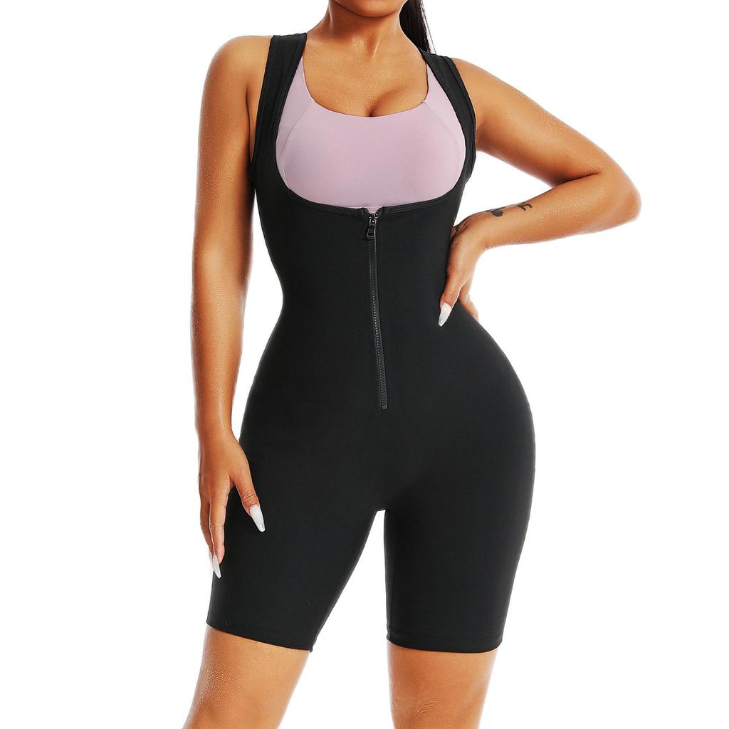 Cross-border Women's Body Shaping Jumpsuit - Sweat-Inducing, Chest and Waist Lifting, Abdomen-Focused Sports Fitness Gear