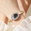 Fashion Oval Roma Dial Women Quartz Watch Elegant Rhinestone Bracelet Bangle Strap Ladies Wristwatch Reloj Mujer