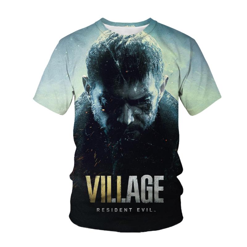 Horror Game Resident Evil 3D Print T-shirts Men Women Short Sleeve O-Neck t shirt Fashion Harajuku Top Tee Oversized Y2k Clothes