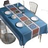 Modernes, prägnantes Muster im Stil, wasserdicht, rechteckige Tischdecke aus Polyester, Heimdekoration, Küche, Wohnzimmer, Hochzeitsfeier