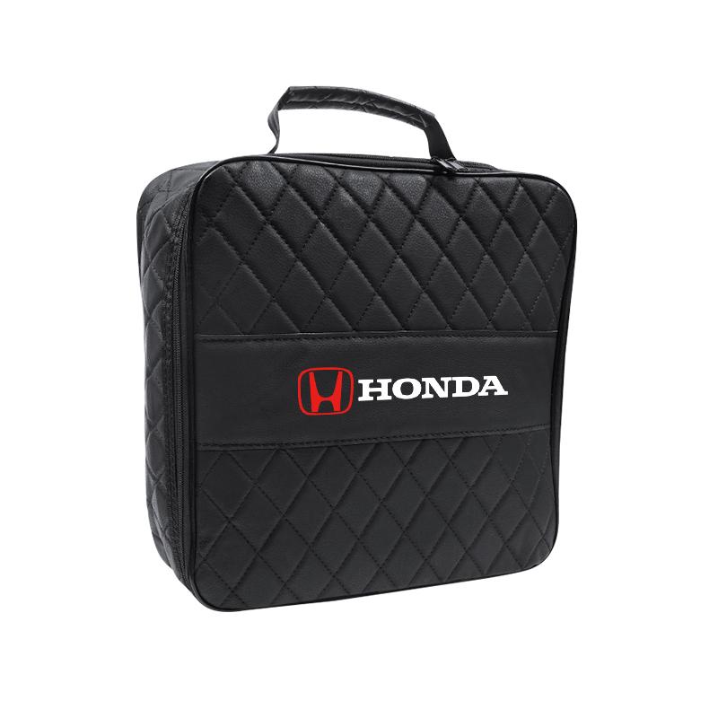 Car Leather Storage Bag High-capacity Auto Trunk Handbag For Honda Civic Accord Crosstour Spirior Odyssey Avancier UR-V Sienna