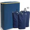 Foldable Bamboo Laundry Hamper with Lid and Inner Bag for Bedroom Storage.