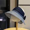 New Summer Big Brim Sunshade Bucket Hat Women's Fashion Versatile Cool Hat Outdoor Sunscreen Bow Sun Hat