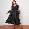 New Style Fashion Long Sleeve Loose Large Size Women's Dress