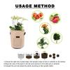 4Pcs 5 Gallon Planting Bag with Flap with Handles Plant Grow Bag 18L Breathable Flower Plant Bag Balcony Vegetable Growing