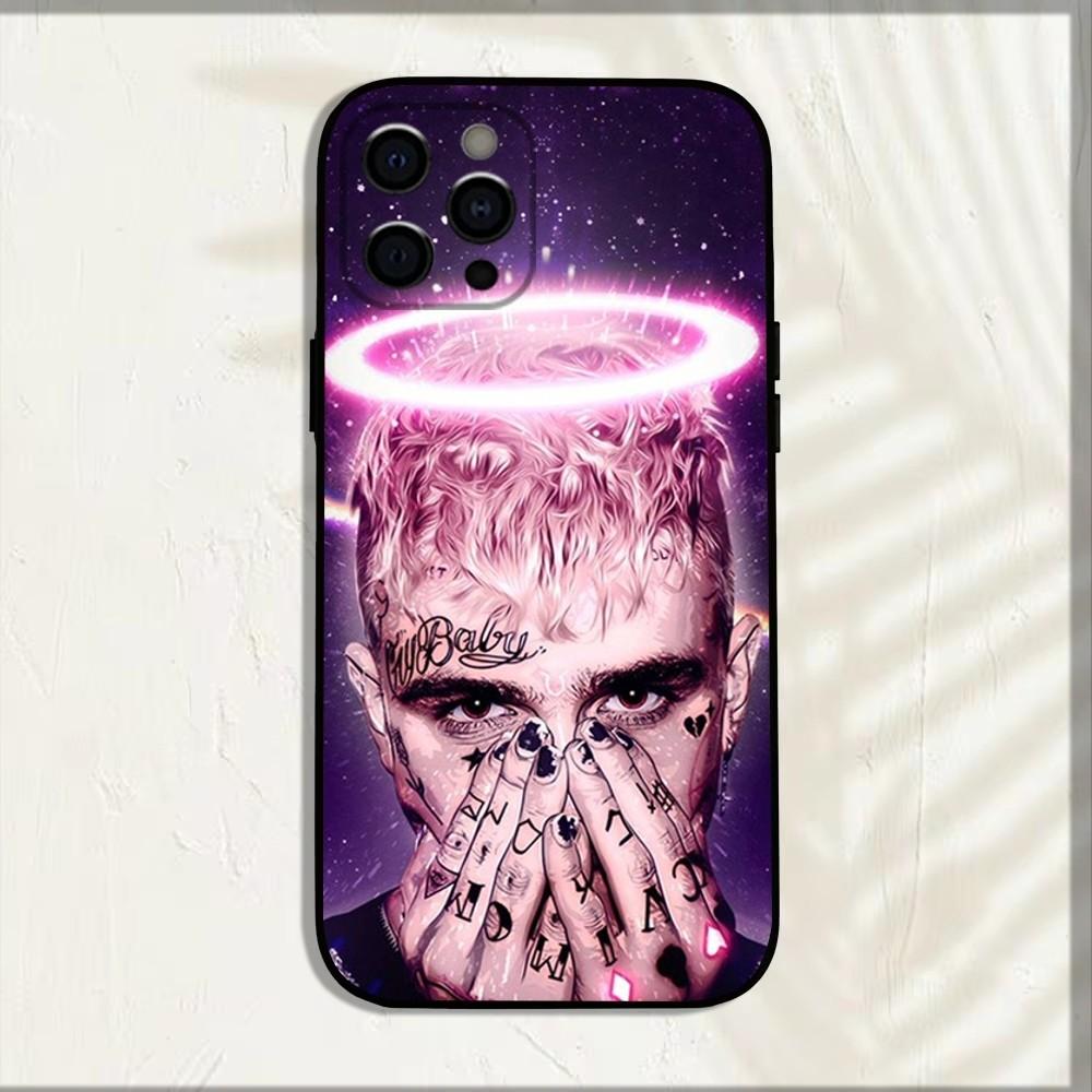 Rapper L-LIL Peep Handyhülle Für iPhone 16,15,14,13,12,11,Pro,X,XS,Max,XR,Plus,Mini Weiche Schwarze Hülle