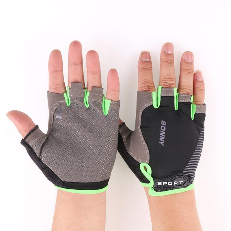 Cycling Gloves for Men and Women Non Slip Summer Fishing Thin Ice Silk Finger Dew Finger Driving Yoga Sun Protection Half Finger Fitness Gloves