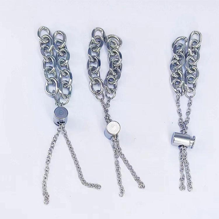 Stainless Steel Pendant Clock Charm Bracelet