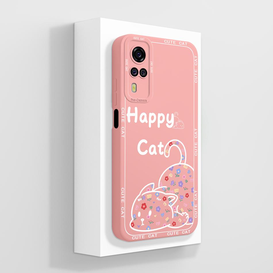Per Vivo Y51 Y51A Y53S Y31 Y33 Custodia Squisita Cover Posteriore per Telefono Per Vivo Y 51(2020) Y 31 (2021) Cover Morbida in Silicone Liquido