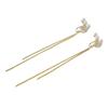 Mosquito coil disc ear clips, high-end temperament, three pearls, long fringed earrings, simple, no earrings, showing face and thin earrings.