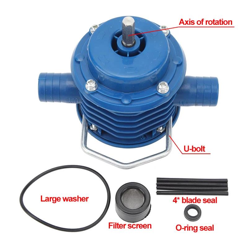 POM Hand Drill Pump - Self-Priming Power-Free for Water/Diesel/Other Fluids (Multi-Function)