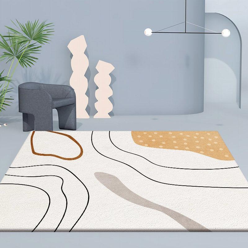 שטיח אזור שולחן קפה ספה קווים מופשטים קל לניקוי קישוט סלון שטיח לא מחליק שטיחון רצפה לבית מסדרון חדר שינה