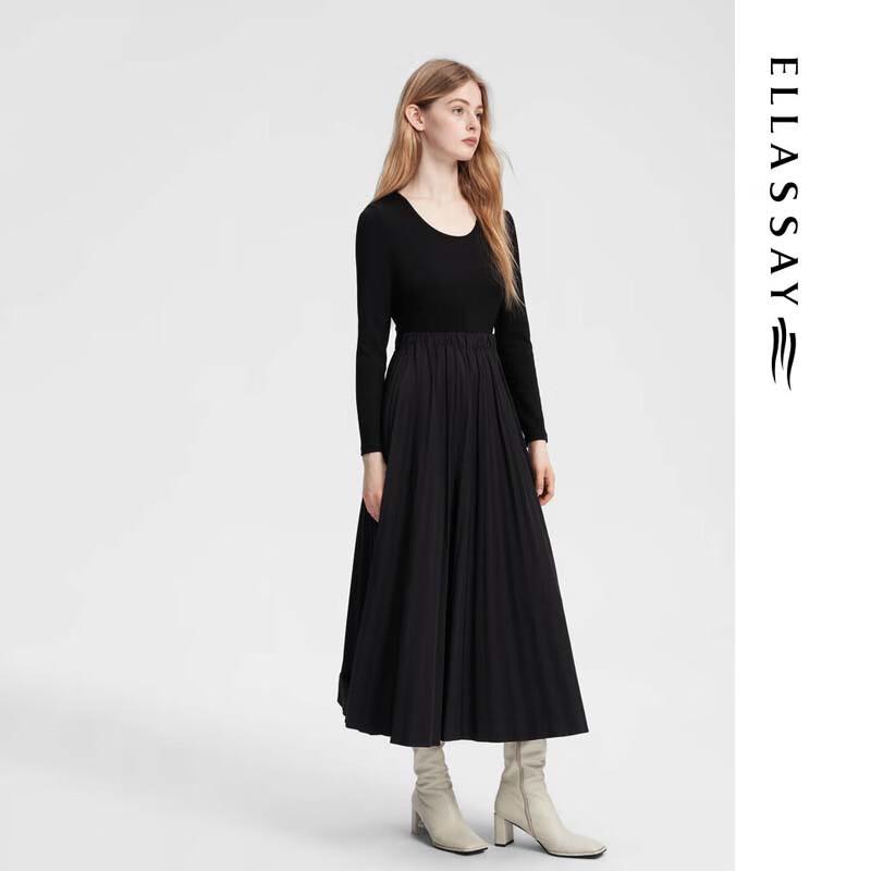 ELLASSAY Women's Minimalist Patchwork Dress