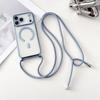 For iPhone 17 Pro Case Compatible with MagSafe Electroplating TPU Phone Cover with Long Lanyard