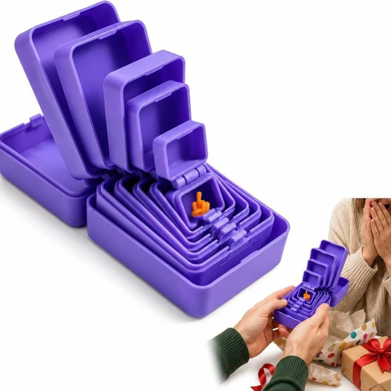 6vrstvá zasouvací překvapivá krabička 3D tištěná žertovná dárková krabička Mini sada prostředníčků Typ dárkové krabičky Pro Vánoce Narozeninovou oslavu Dekor