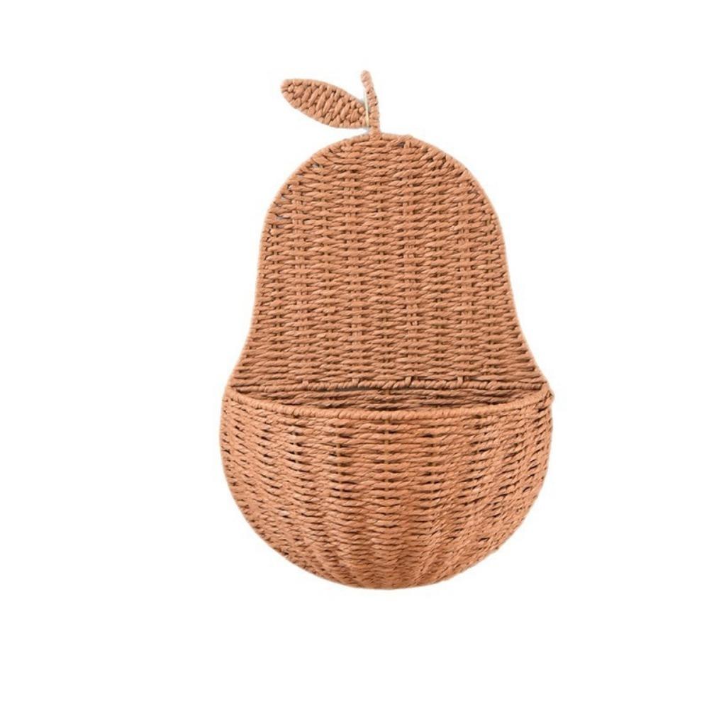 Handmade Pear Shape Storage Basket Decorative Grocery Storage Basket  Living Room Pear