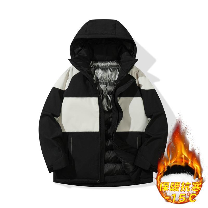 

Graphene Thermal Cotton-padded Clothes Men s Jacket Winter 2 New Loose Large Size Couple Cotton-padded Clothes Thickened Cotton-padded Jacket Tide XXXXL чорний