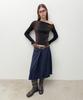 Daiaegeuneol Low Rise Midi Skirt (Navy)