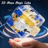 Small 3D Maze Magic Cube Fidget Toys Kid Labyrinth Rolling Ball Puzzle Magic Cube Logical Thinking Antistress Intelligence Toys