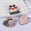 Adorable Cartoon Cats Pin Elegant Lapel Badge Accessory Stylish Alloy Brooch For Clothing Bags And Hat Decorations