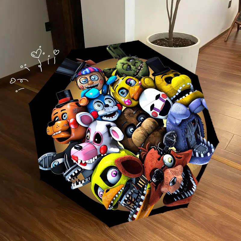 1pc FNAF Characters Themed High-quality Umbrella,Automatic Opening and Closing Umbrella,Multi-functional Umbrella G0811354
