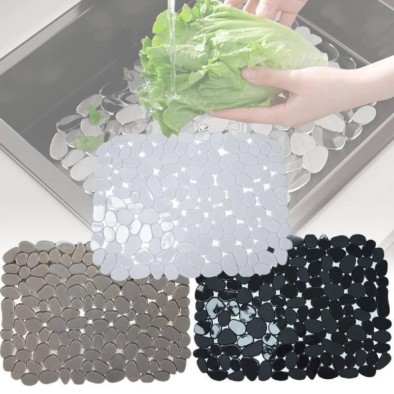 Beskyttelse Vask Kjøkkenmatte Småsteinform Avrenningsmatte 30x40cm Pvc Ikke Verktøy Sklisikker