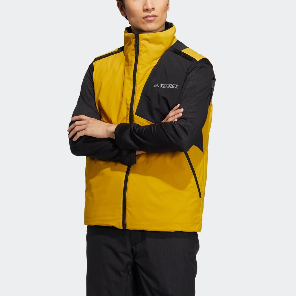 adidas Terrex Voyg Rev Gd V Logo Print Reversible Zip-Up Collar Down Vest Unisex Vests Black HN2022