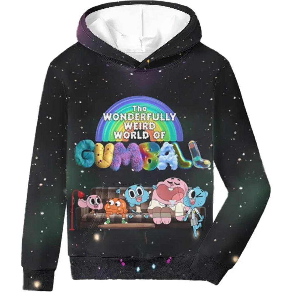 3D Printing Hoodie 2026 Fashion Funny Cartoon The Amazing World of Gumball Winter Casual High Quality Kids Cartoon Hoodie Sports 3D Anime Sweatshirt
