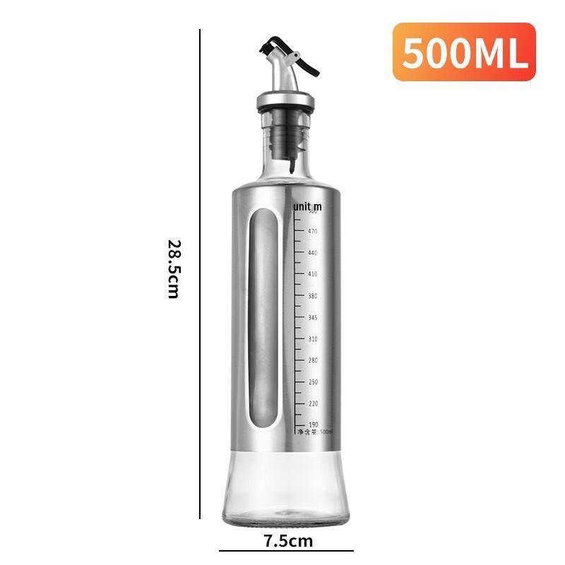 Wutuo 500ml Measured Glass Oil and Vinegar Dispenser Set