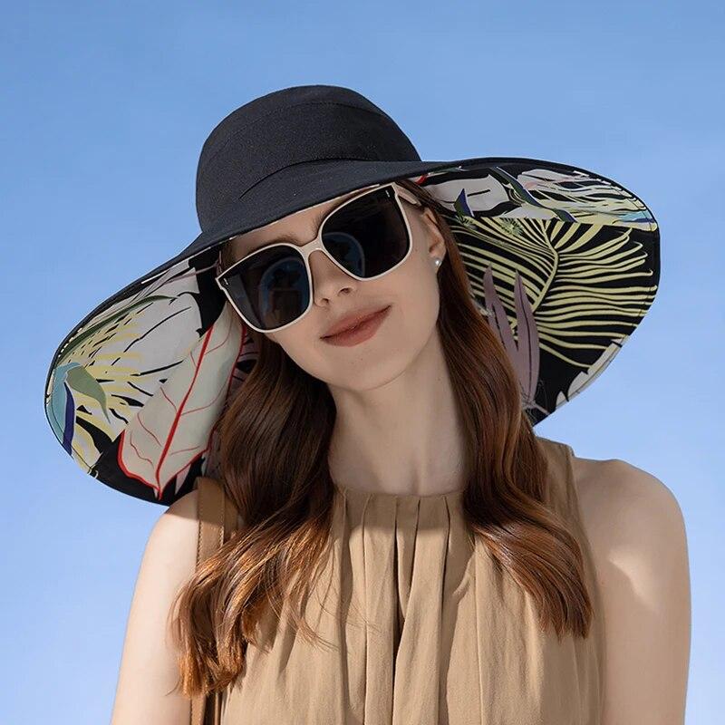 

Xinbaoguan 100%polyester8240Cross-border New WOMEN S Double-sided Enlarged Brim Fisherman Hat Summer Sun Hat Fashionable Sun Hat One Size чёрный