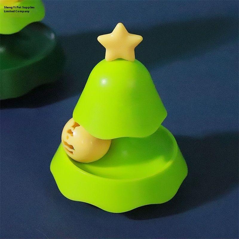 Cat Toys Self-Hi Christmas Tree Sound Bells Cat Turntable Multifunctional Track Light Ball Cat Toys