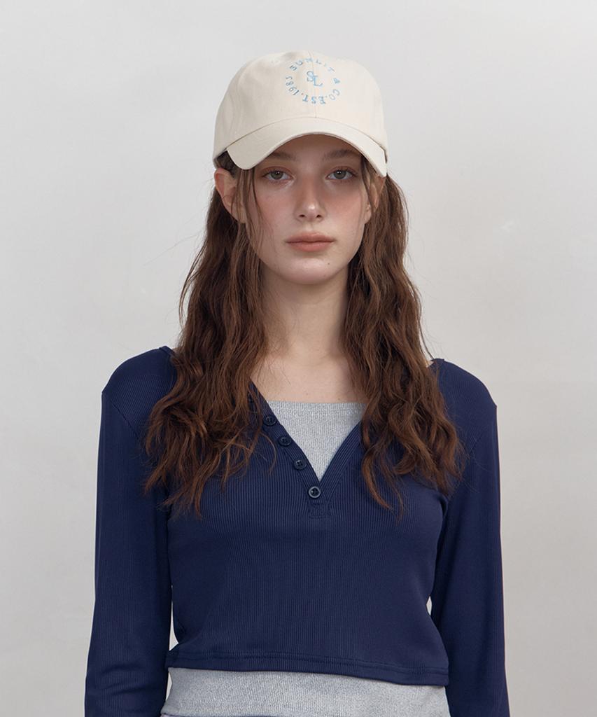 Sseonlis Lettering Ball Cap (Ivory)