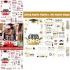 Graduation Celebration Photo Booth Supplies With Handheld Paper Frames For Festive Use