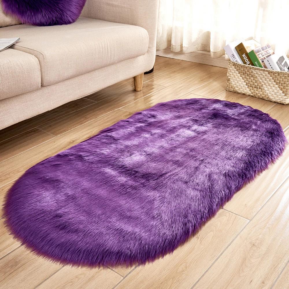 Soft Rug Chair Cover Artificial Sheepskin Wool Warm Hairy Carpet Seat Mats Rug 