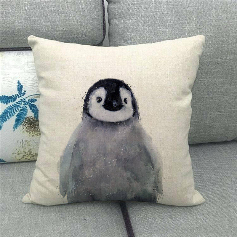 Cute Tiger Wild Animal Fierce Beast Digital Printing Short Plush Pillow Covers For Car Sofa Office Cushion Cover Home Goods