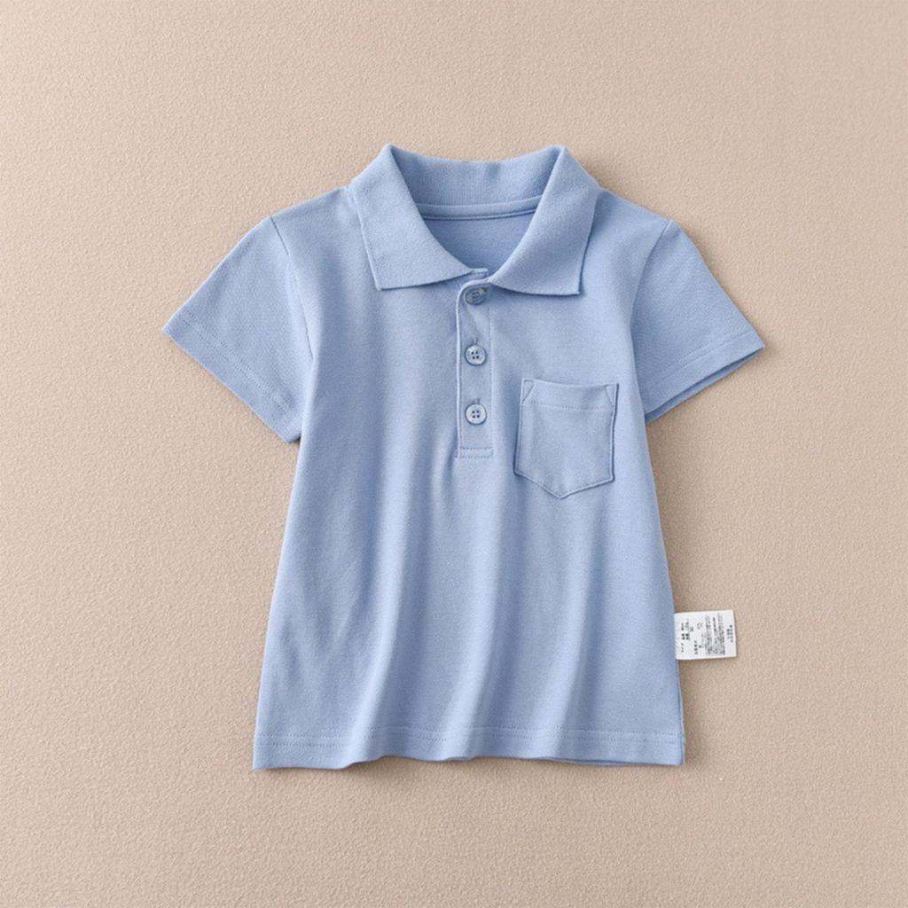 Girls' Collar Short Sleeve T-Shirt for Toddler Little Girls