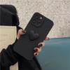 3D Wine Red Matte Cute Love Heart Soft Phone Case For iPhone Air 12 11 13 14 15 16 17 Pro Max Lovely Silicone Back Cover Case