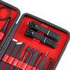 18-teiliges Nagelknipser-Set Zehennagelmesser Ohrlöffel Nagelhautzange Gabel Nagelfeile Maniküre-Schneidewerkzeuge Schwarz