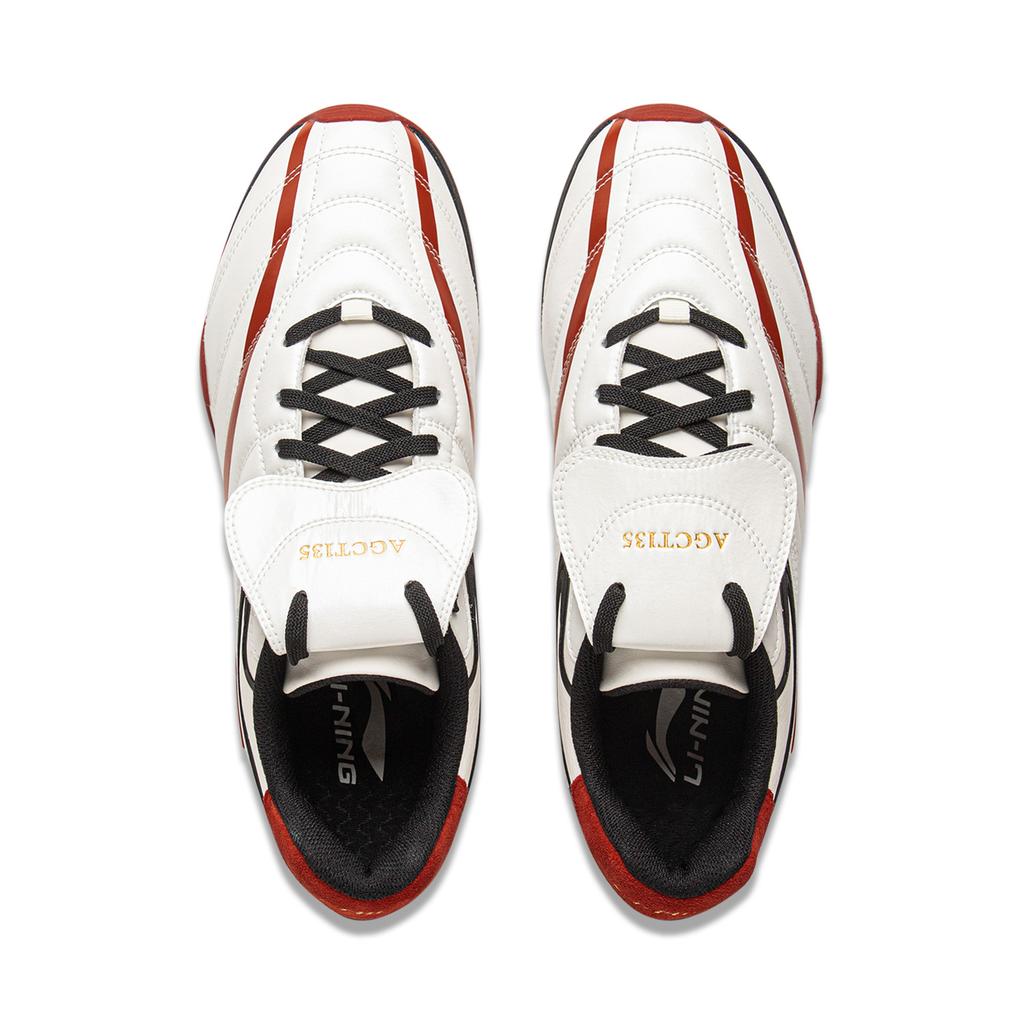 Li Ning Film Pulse Slip Resistant, Abrasion Resistant, Lightweight Low top Casual Shoes Men's Champagne White AGLV135-2
