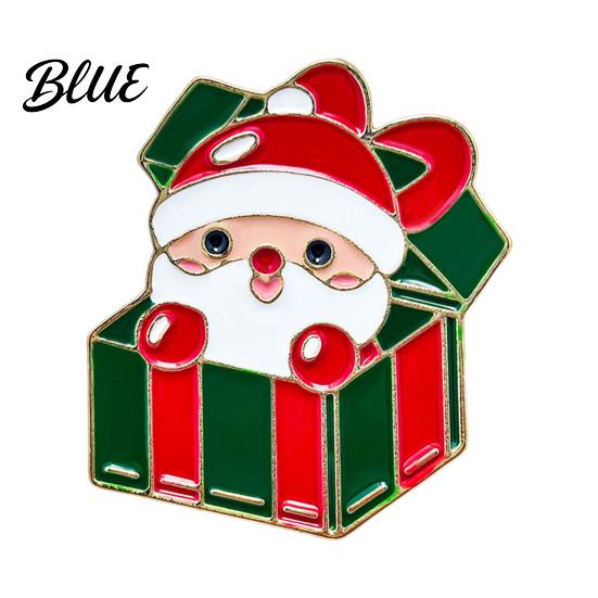 Alloy Santa Claus Pin Zinc Brooch Enamel Cartoon Father Christmas C