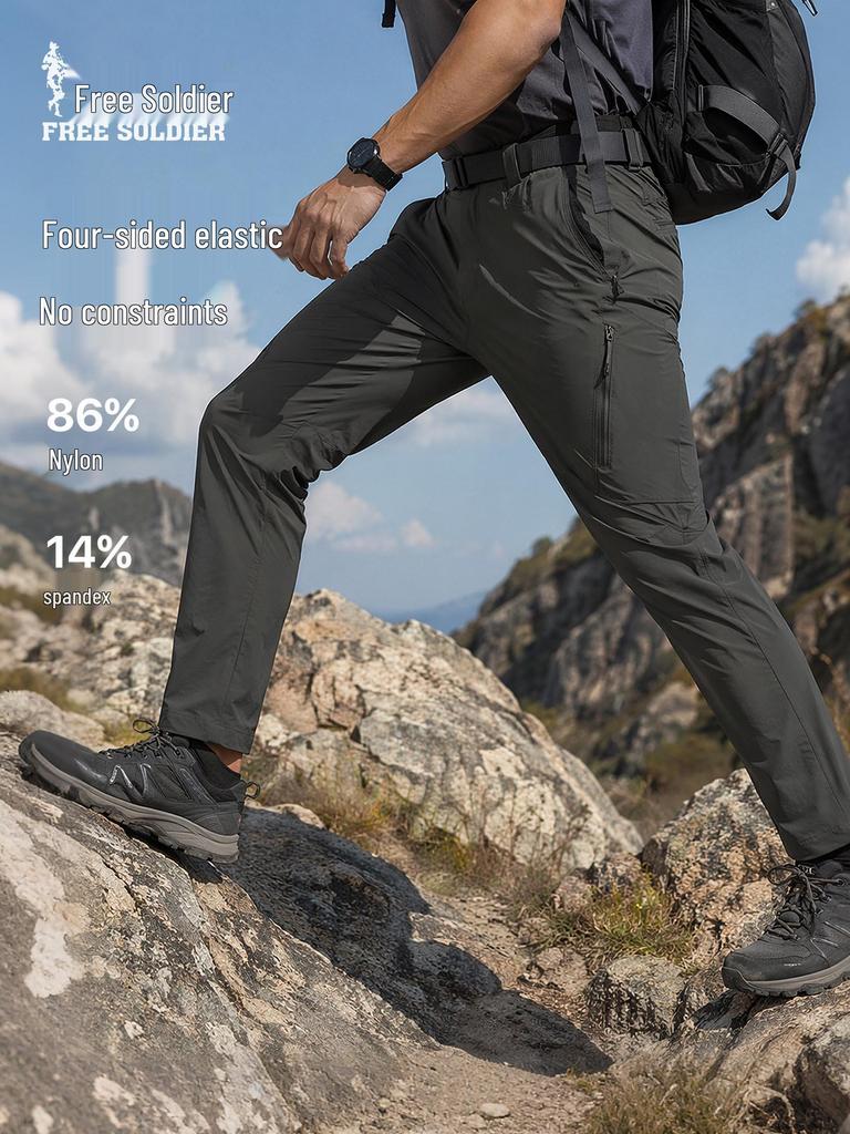 Free Soldier Herren Winddichte Schnelltrocknende Wanderhose - Sommer Dünn, Atmungsaktiv, Sonnenschutz Bergsteigerhose.